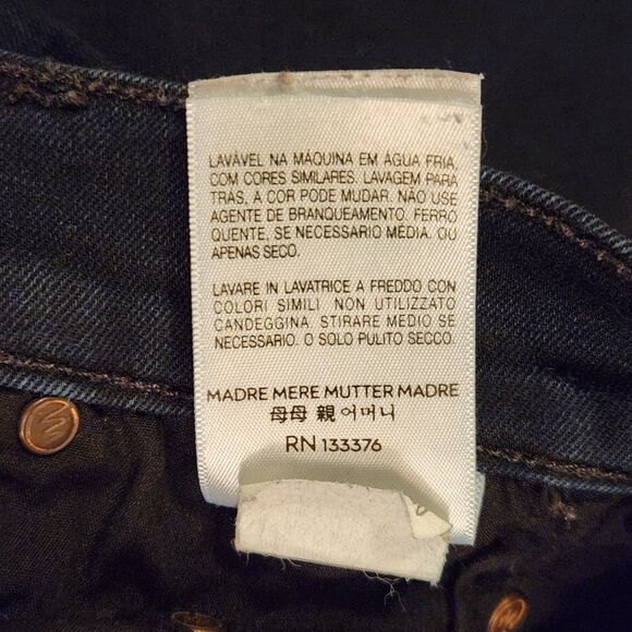 Mother Looker Crop Skinny Stretch Jean in "Tongue Tied" Dark Wash, Midrise Sz 26 - Picture 11 of 12